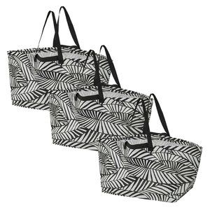 IKEA Slukis Shopping Bag 19 Gallon 3 PACK Black White